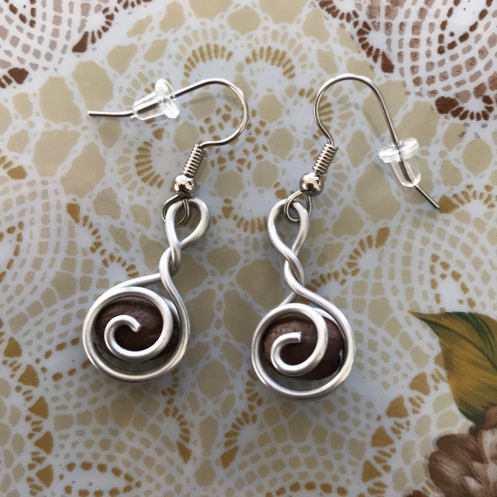 Coffee earrings